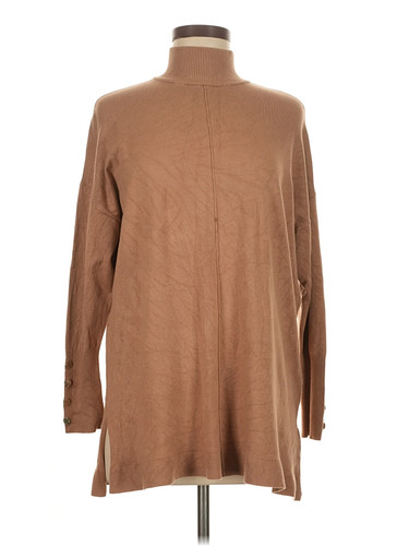 Anne Klein Women Brown Turtleneck Sweater M