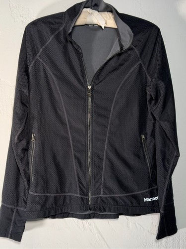 Marmot Black Full-Zip Performance Jacket - vented for comfort! Stylish!