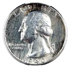 1940 Silver Washington Quarter Bu-Brilliant Uncirculated 25c US Coin #9