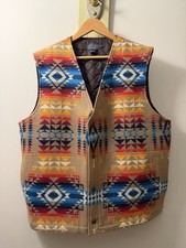 Vintage Pendleton Apline Wool Vest Aztec Pilot Rock Men  s Size XL RARE