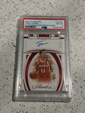 2021 Panini Flawless Basketball Autographs Auto Trae Young Ruby /15 PSA 8 FA-TRY