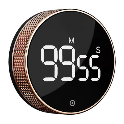 LED Digital Kitchen Timer Rose Gold Adjustable Volume Brightness Display