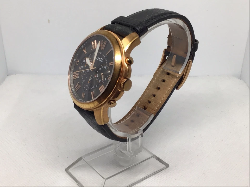 Reloj Cronógrafo Fossil Grant FS5085 Hombre Bisel Tono Oro Rosa Foto 2 de 4