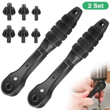 2-in-1 Ratchet Drill Chuck Key Wrench Universal Chuck Key Replacement for Drill