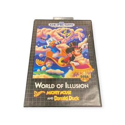 World of Illusion Mickey Mouse & Donald Duck Sega Genesis Complete CIB