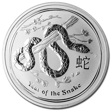 2013 Australia 1 oz Silver Year of the Snake BU (Series II)
