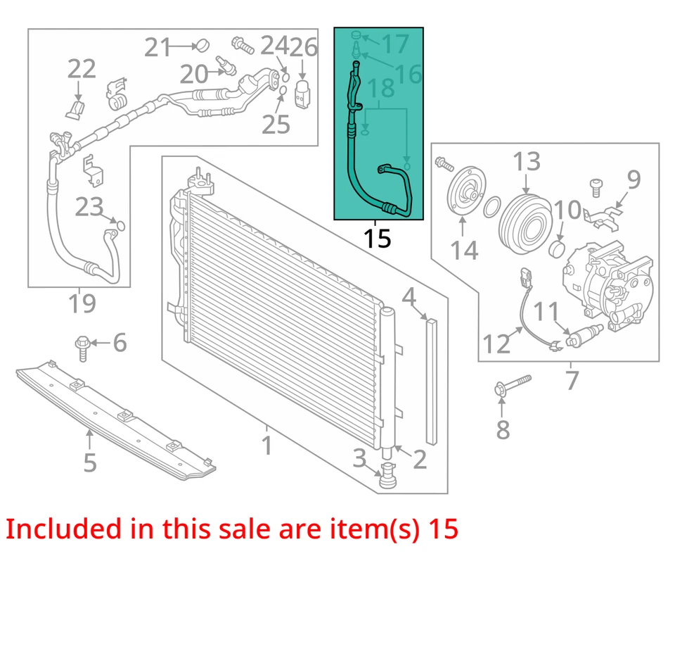 空调放电软管 97762B2000 适合 2014 2015 年 2016 起亚 SOUL 2.0L — 第 4/4 张图片
