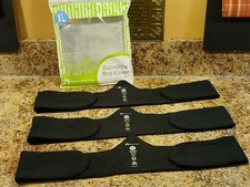 More of Me to Love Bamboo Bra Liners New PKG. of 3 BLACK XL 28.5"long x 3"wide
