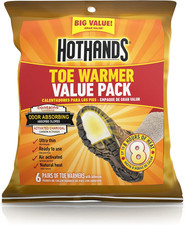 HotHands Toe Warmers - Long Lasting Safe Natural Air Activated Warmers - 6 Pairs