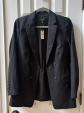 Talbots Women s Size 6P Black Cotton Blend Lined No Close Blazer NEW