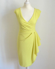 BADGLEY MISCHKA Kleid Cocktailkleid NEU mit Etikett! D 34 US 2 Neon Butter Gelb