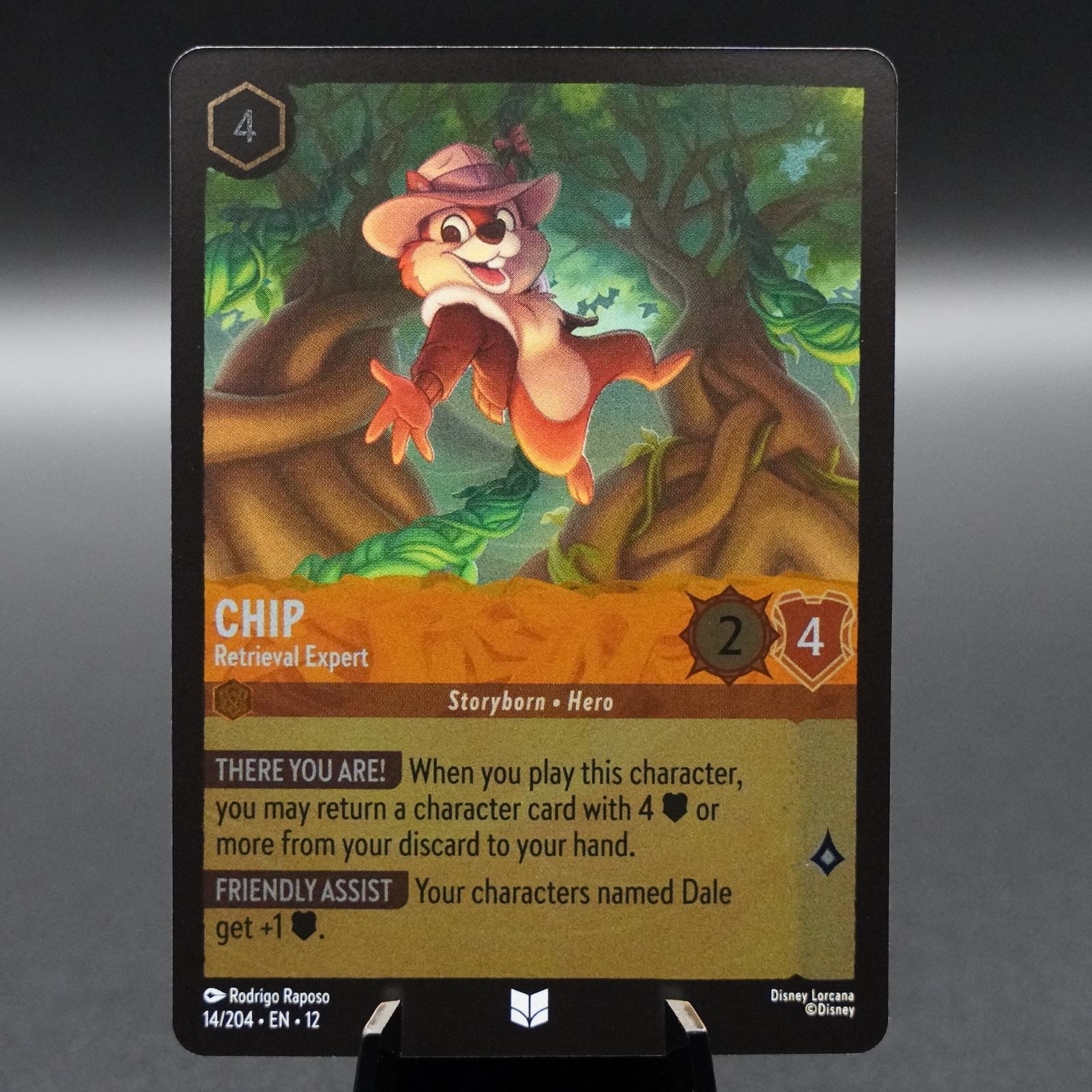 Chip - Retrieval Expert 14/204 Uncommon Wilds Unknown Lorcana Cold Foil NM
