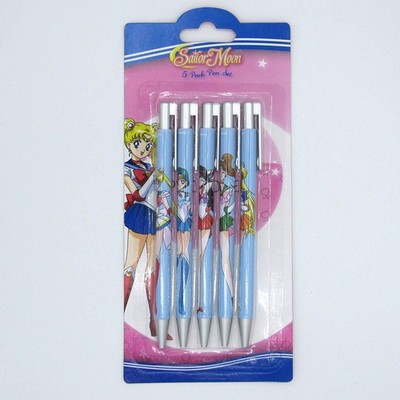 Sailor Moon Featuring Sailor Mercury Mars Jupiter Venus and Sailor Moon Pen  Set