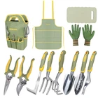 12-Piece Heavy-Duty Aluminum Garden Tool Set with Non-Slip Handles, Apron & Glov