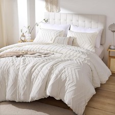 Ivory Queen Size Down Comforter Set 3-Piece 