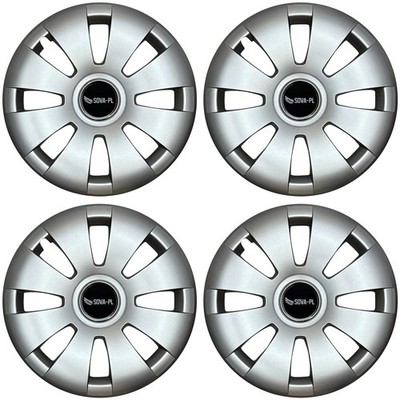 Radkappen 16'' Satz 4 Stk. silber + Nabenkappen SOVA-PL - K423