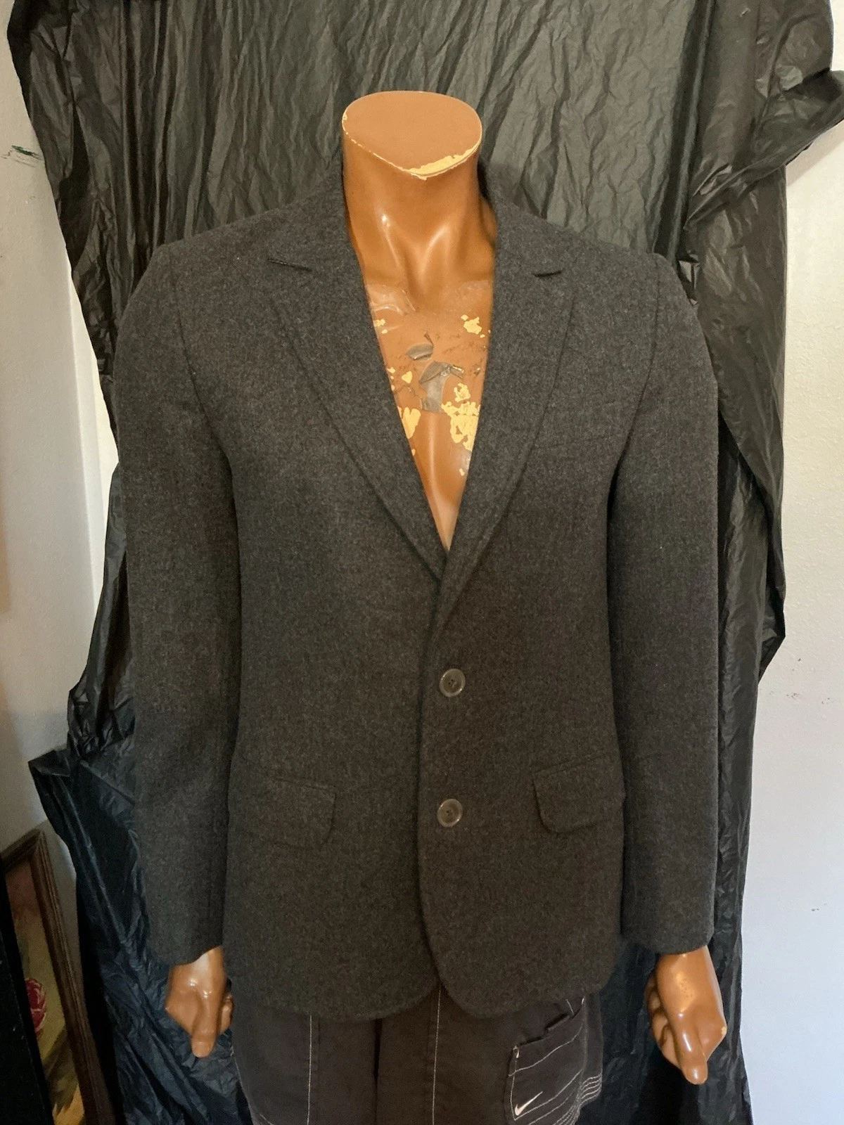A.P.C. Rue Madame Paris Two Button Charcoal Grey Sportscoat Blazer Jacket Sz. M - product detail image 9