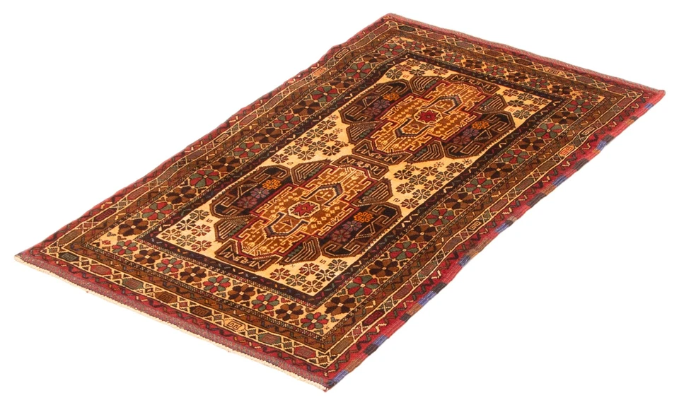 Alfombra de área geométrica vintage de 2'8" x 4'10" alfombra tradicional de lana anudada a mano Foto 4 de 4