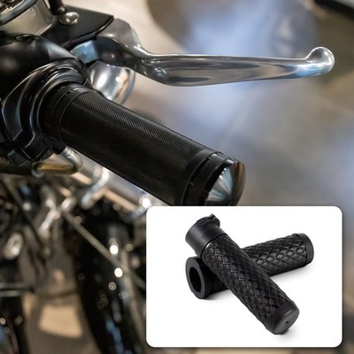 Cable Throttle 1'' Motorcycle Handle Bar Hand Grips For Honda Yamaha Buell Suzuki