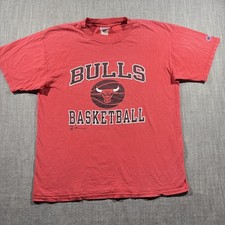 Vintage Chicago Bulls Shirt Mens Large Red NBA Basketball Champion 90s