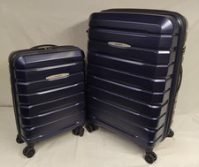 Samsonite TECH Large and Cabin set - Blue - Double Wheels/Expandable/USB