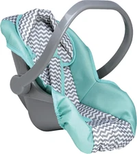 up to 20 Inch Baby Doll Car Seat Carrier Grey Handle Converts to Rocker Lightwei