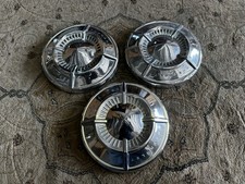 3 1961-62 Chevrolet Impala Belair Dog Dish Hub Caps Oem-vintage Used Drivers