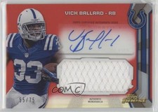 2013 Topps Finest Jumbo Relic Red Refractor 55/75 Vick Ballard #AJR-VB Auto 0q3