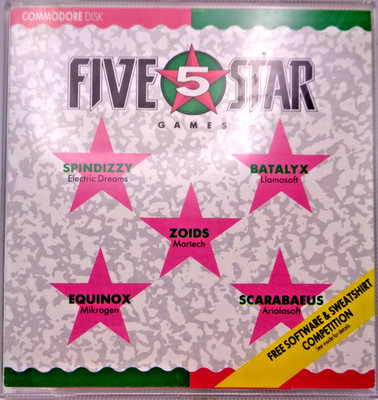 COMMODORE 64/128 -- FIVE STAR GAMES (BEAU-JOLLY - DISK)