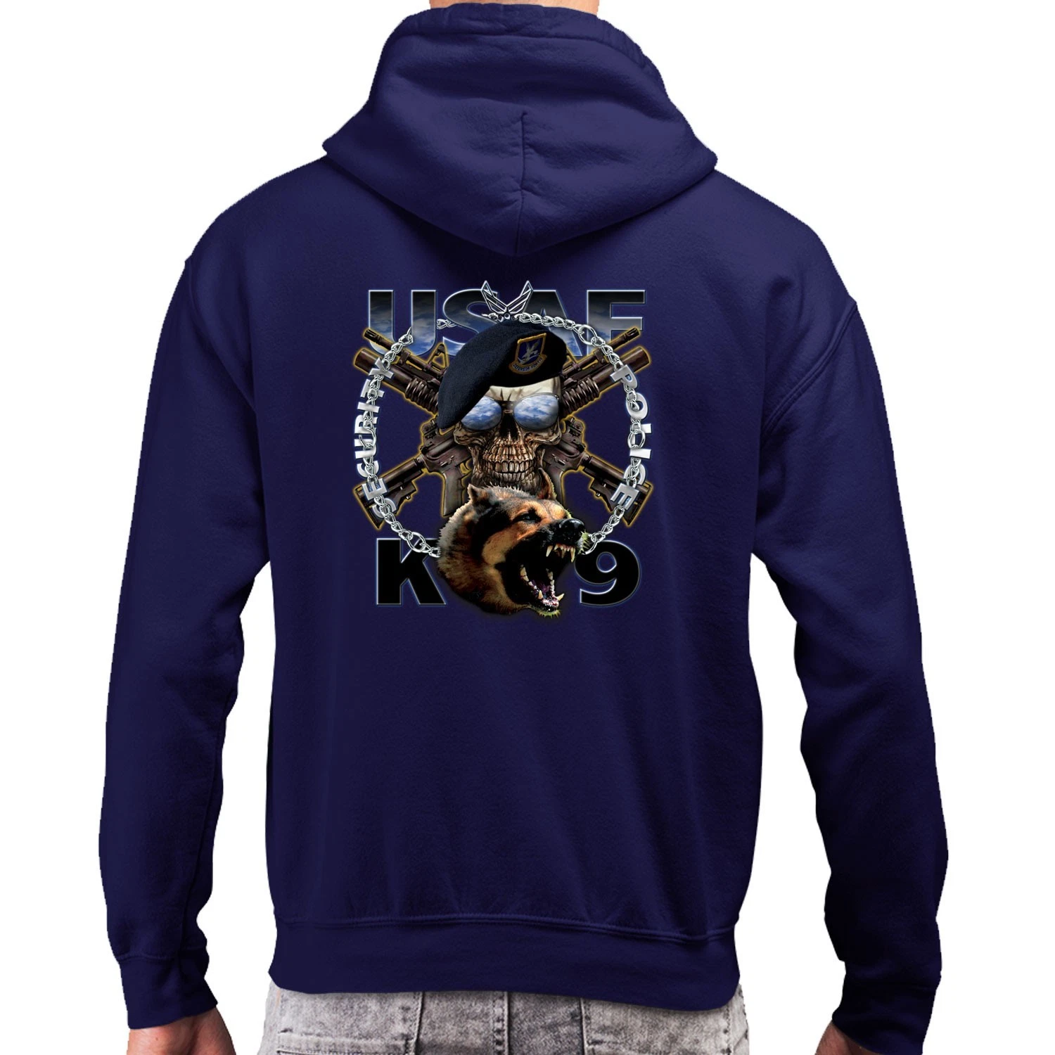 USAF K9 Security Police Air Force Veteran Military Custom Hoodie