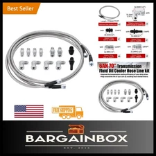 6AN 70" Transmission Fluid Oil Cooler Hose Line Kit for GM Chevy Transmission...