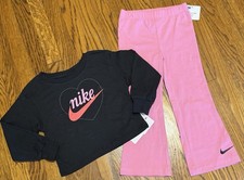 NIKE SPORT AUTHENTIC TODDLERS GIRLS BRAND NEW ORIGINAL 2Pc SET Size 4, NWT