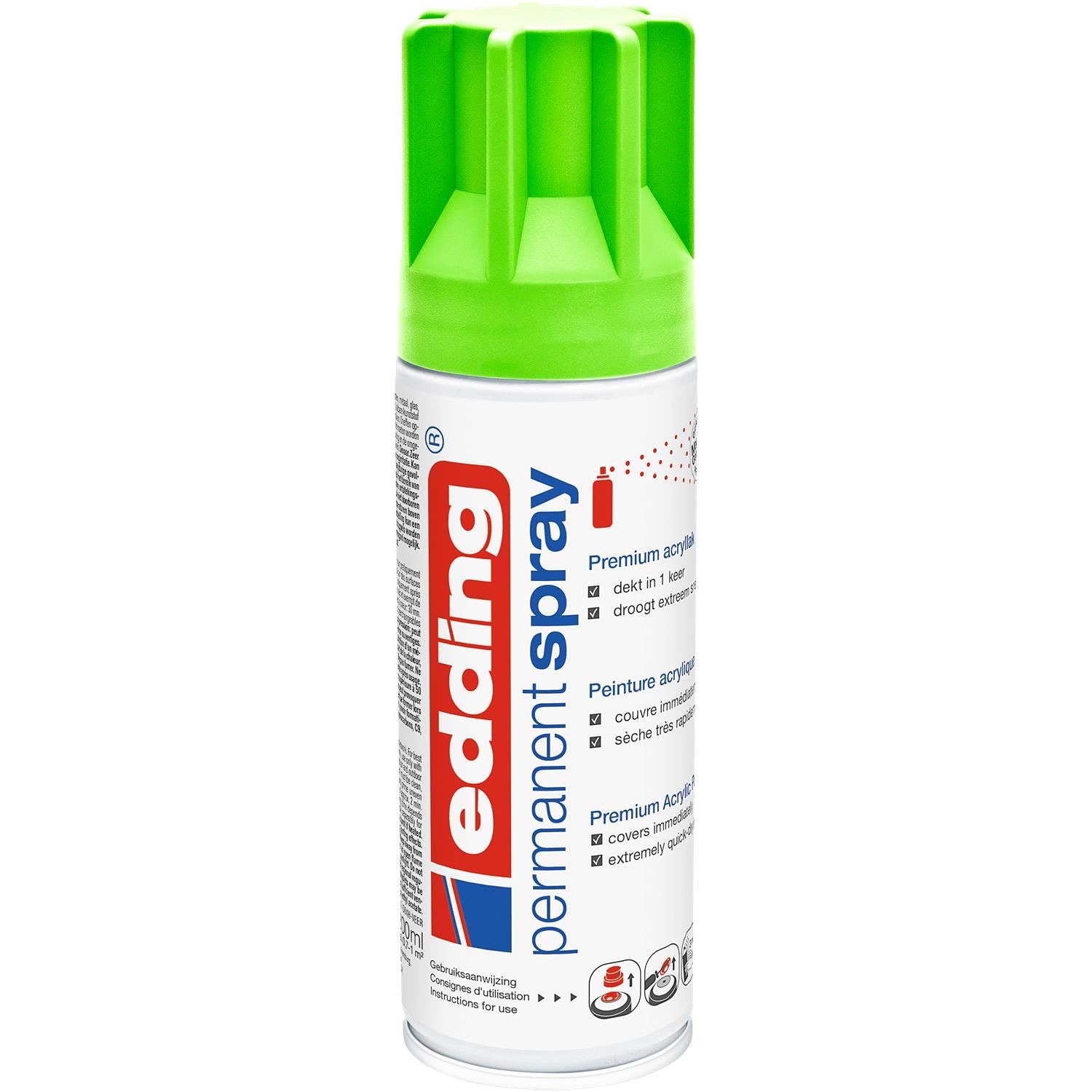 edding 5200 spray peinture permanent vert fluo lot de 3 aérosols de 200ml - 2