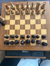 Schachcomputer Mephisto Exclusive Holz Vintage Chess 013005 Figuren funktioniert