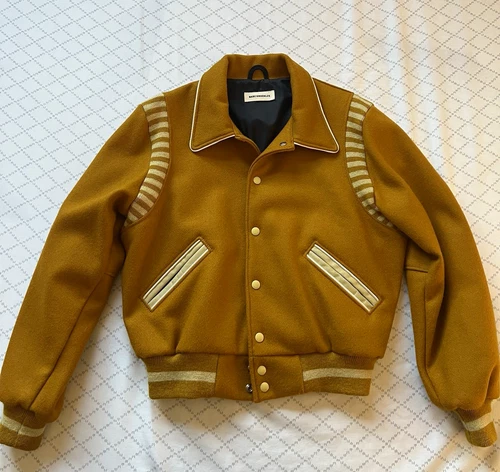 Bare Knuckles True Gold Varsity Jacket  - product listing photo