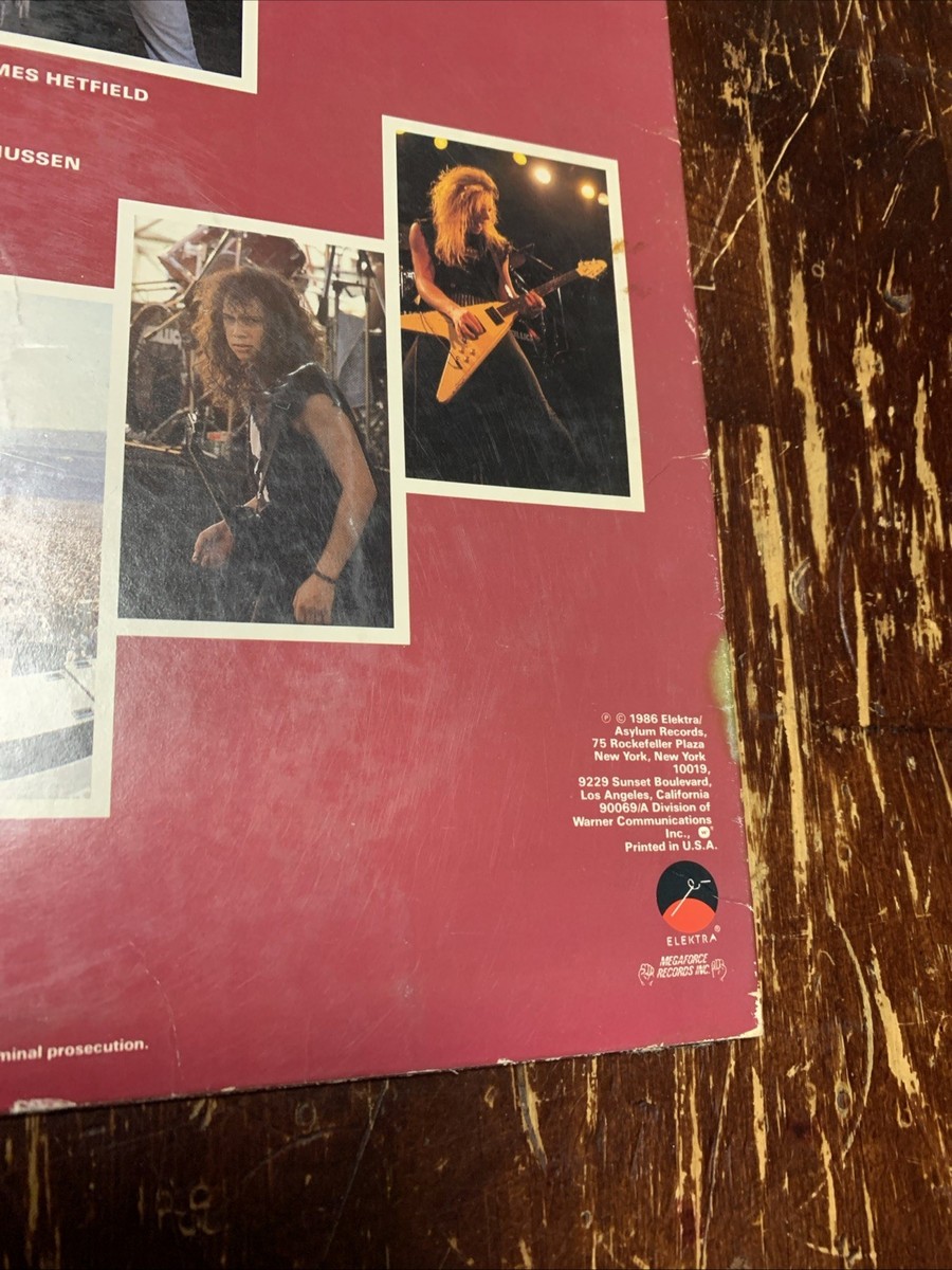 Metallica Master Of Puppets Vinyl Record Album - Original 1986