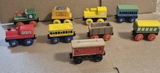 Wooden Train Lot Of 8 Assortment Pieces Magnetic