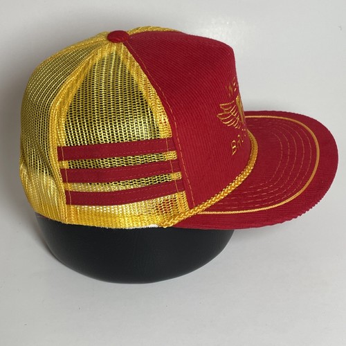 Vintage Welch Bros Inc. 3-Stripe Hat Cap SnapBack Trucker Rope Corduroy 80s 90s - Picture 6 of 19