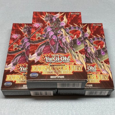 Yugioh 3x Yugioh Dinosmasher's Fury Dinosaur Unlimited Ed Struct **HOT** + Bonus
