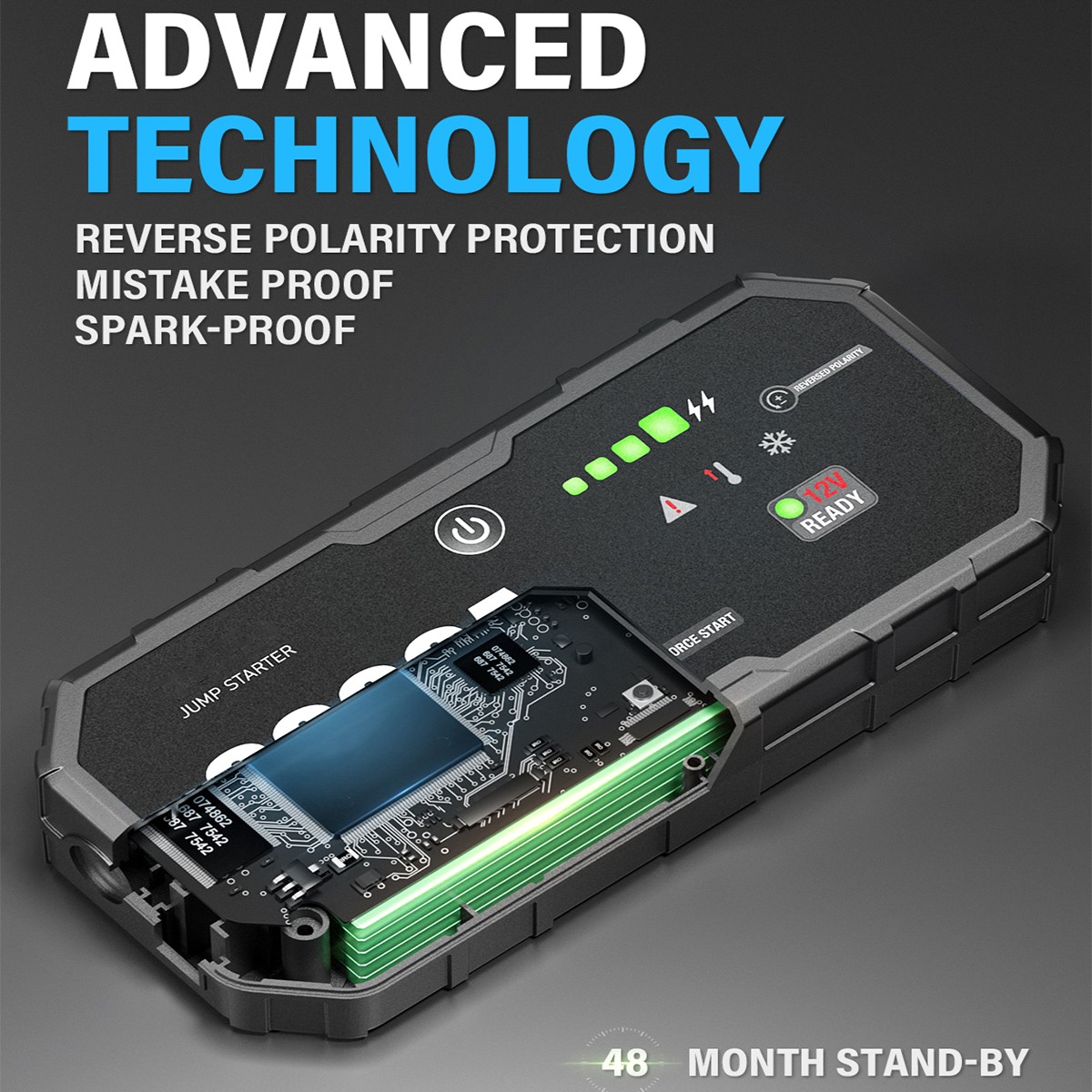 Portable 6000A Car Jump Starter Emergency Heavy Duty Battery Booster Supersafe