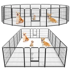 Dog Playpen Indoor Fence Height Metal Exercise Pen With Door Small Puppy Medium