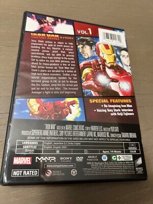 Marvel Iron Man: Animated Series: Volume 1 (DVD) 43396400399| eBay
