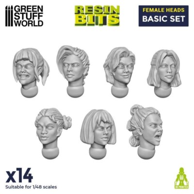 Weibliche Köpfe Basic Set Dekor - Modellbau kompatibel mit Warhammer