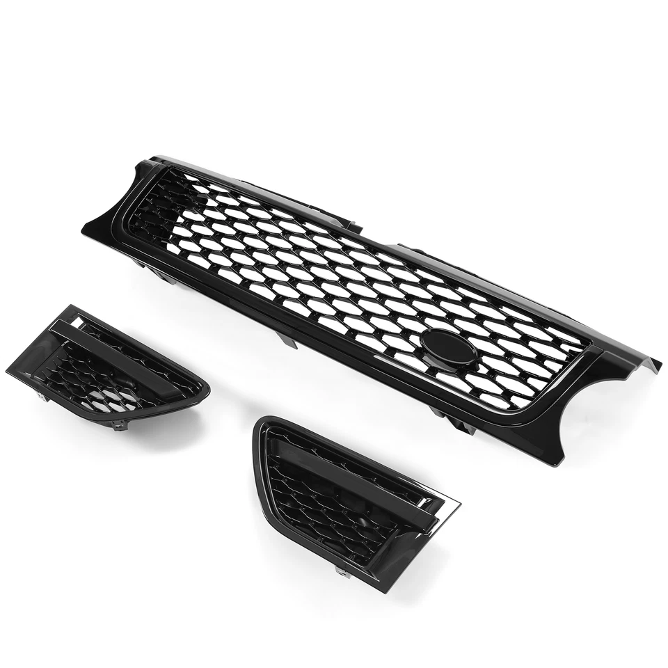 Gloss Black Front Grille Air Side Vents For Land Rover Range Rover Sport 2010-13 - Imagem 2 de 4
