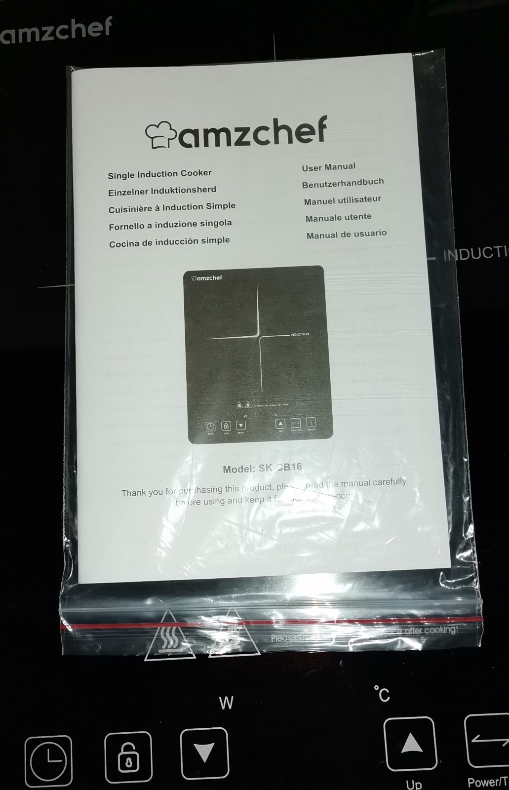 Plaque induction portable AMZCHEF 2000W noire à écran tactile - 4