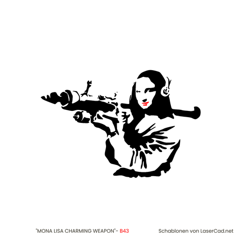 Schablonen BANKSY (Motive B9-B64) in DIN A7 & A6, Stencil für Airbrush / Malen - Bild 83 von 128