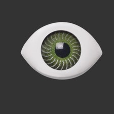 Dollmore BJD acrylic eyes 12mm Flat Simple Acrylic Eyes - Green 1 pair