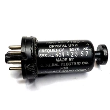 Vtg Aircraft Radio General Electric Crystal 7785 Tube 8870 Khz 8.870 MHz MC F6