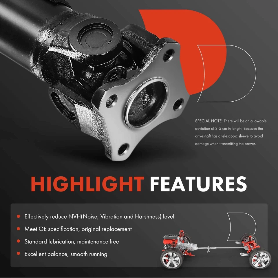 Conjunto de eje de transmisión trasero A-Premium para camioneta Toyota 1989-1995 tracción trasera Foto 4 de 4