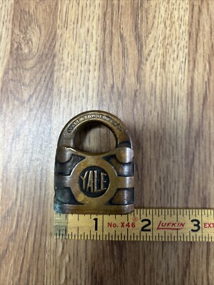 Antique YALE & TOWNE Brass Padlock Without The Key!!